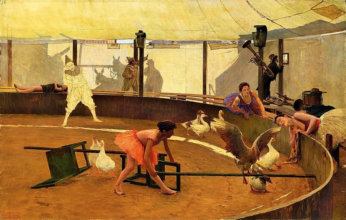 Ciarlatani con oche (L'educazione delle oche nel circo) (1897 - 98)